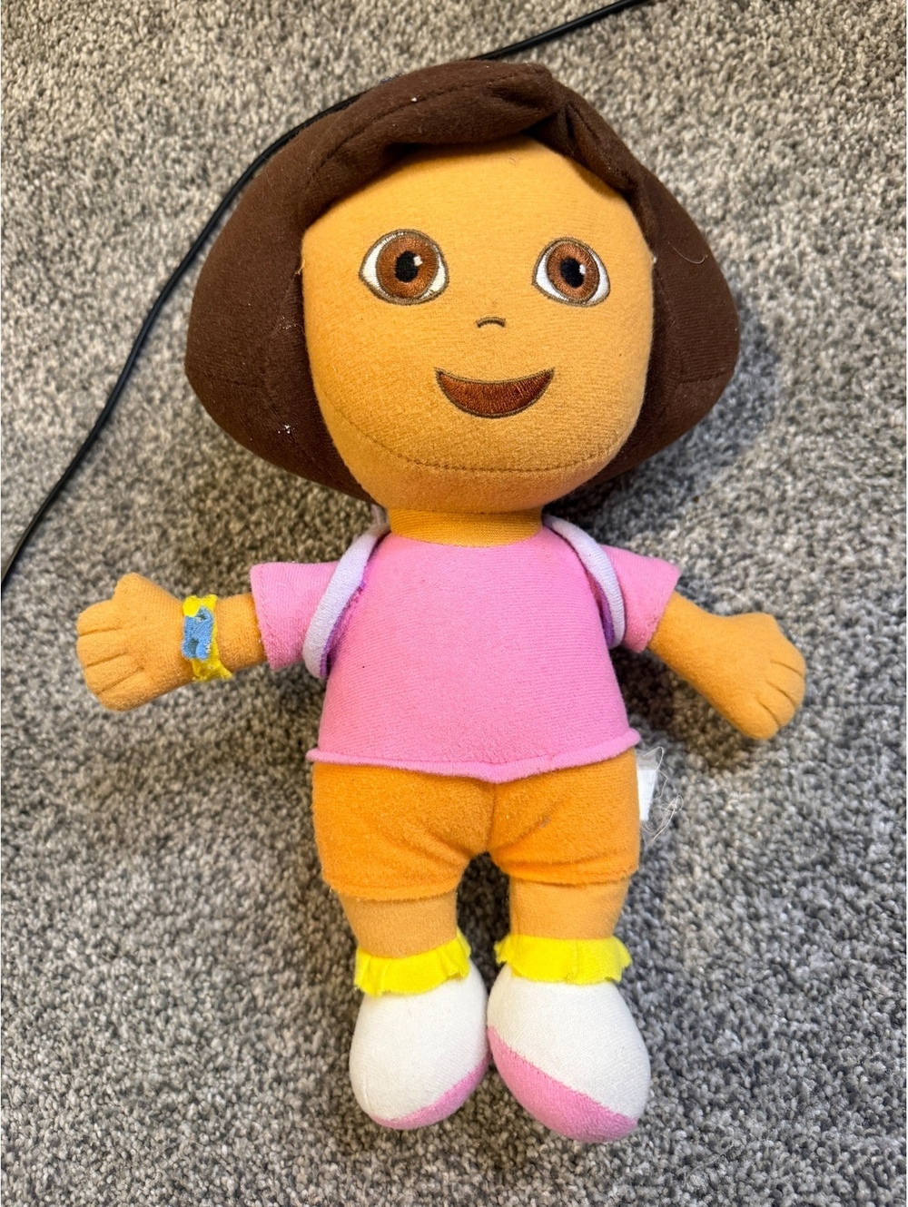 Vintage Early 2000s Dora the Explorer Plush Doll with Backpack